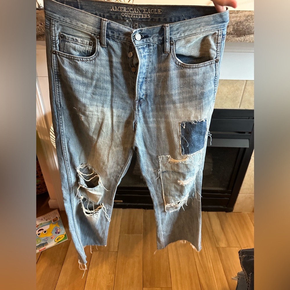 American eagle patchwork jeans